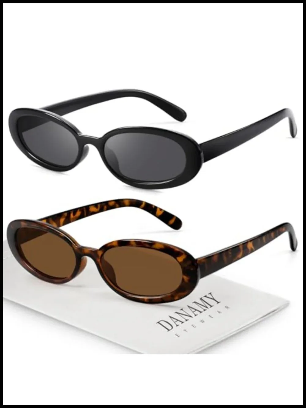 Oval Retro Vintage Sunglasses UV400 Lightweight Polycarbonate